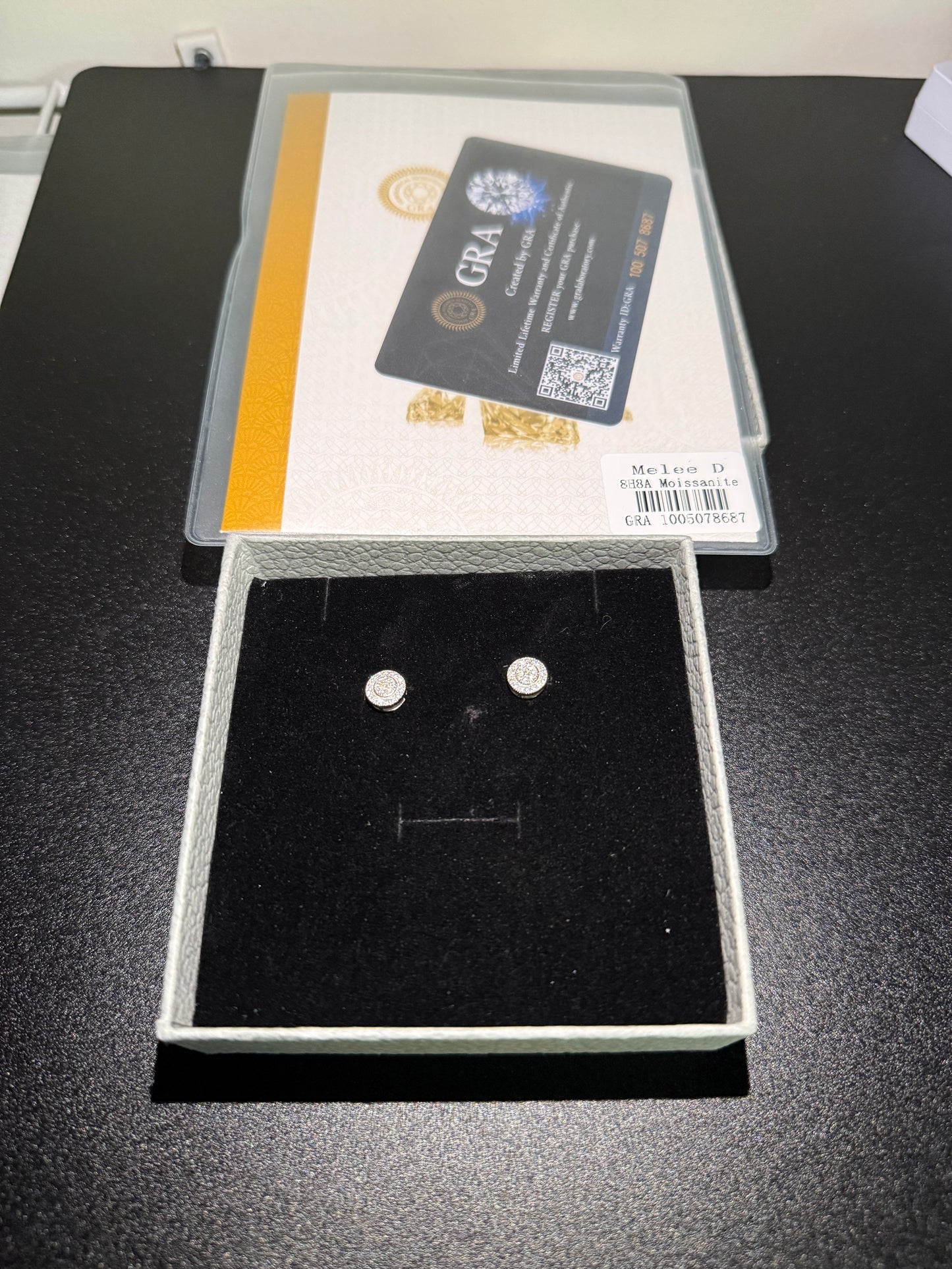 Moissanite Circle Earrings