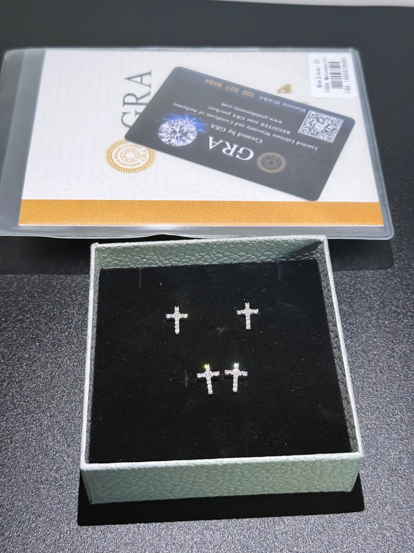 Moissanite Cross Earrings