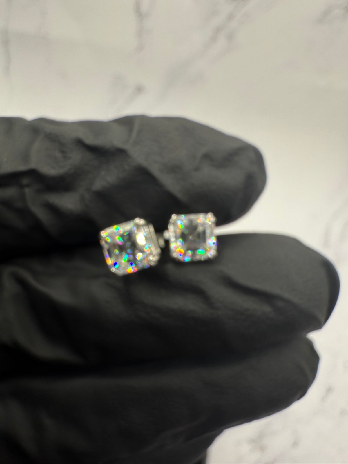 Ascher cut Moissanite Earrings