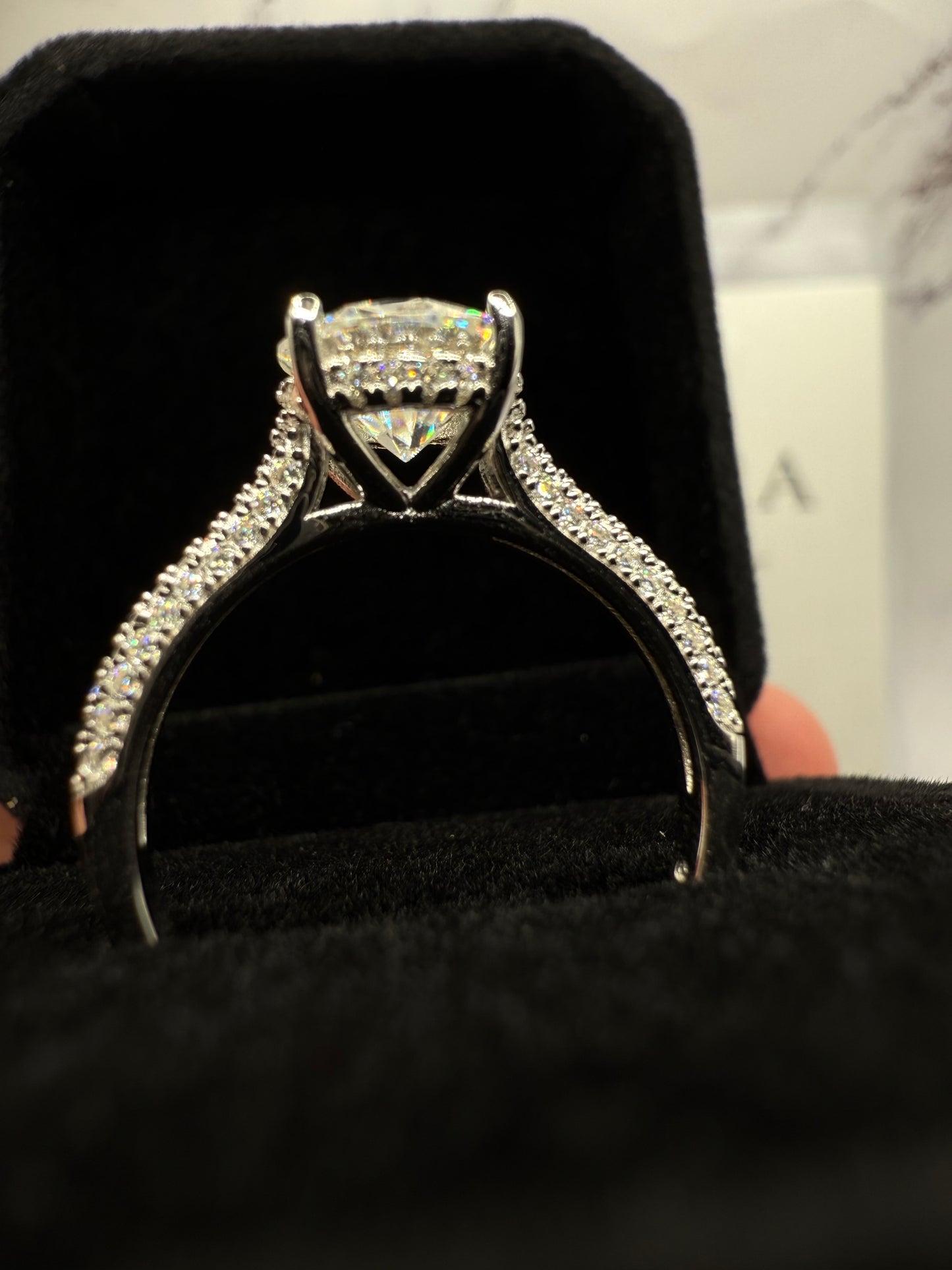 Moissanite Round Cut Ring