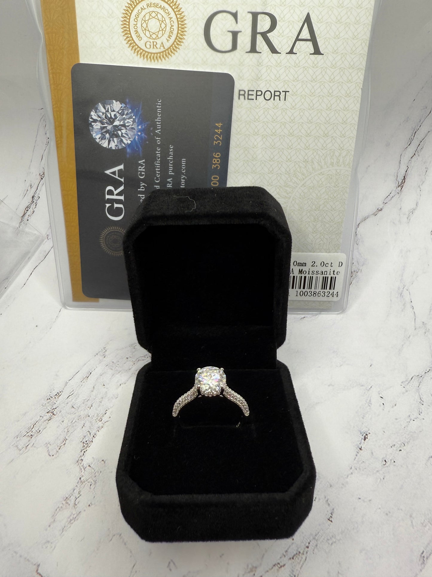 Moissanite Round Cut Ring