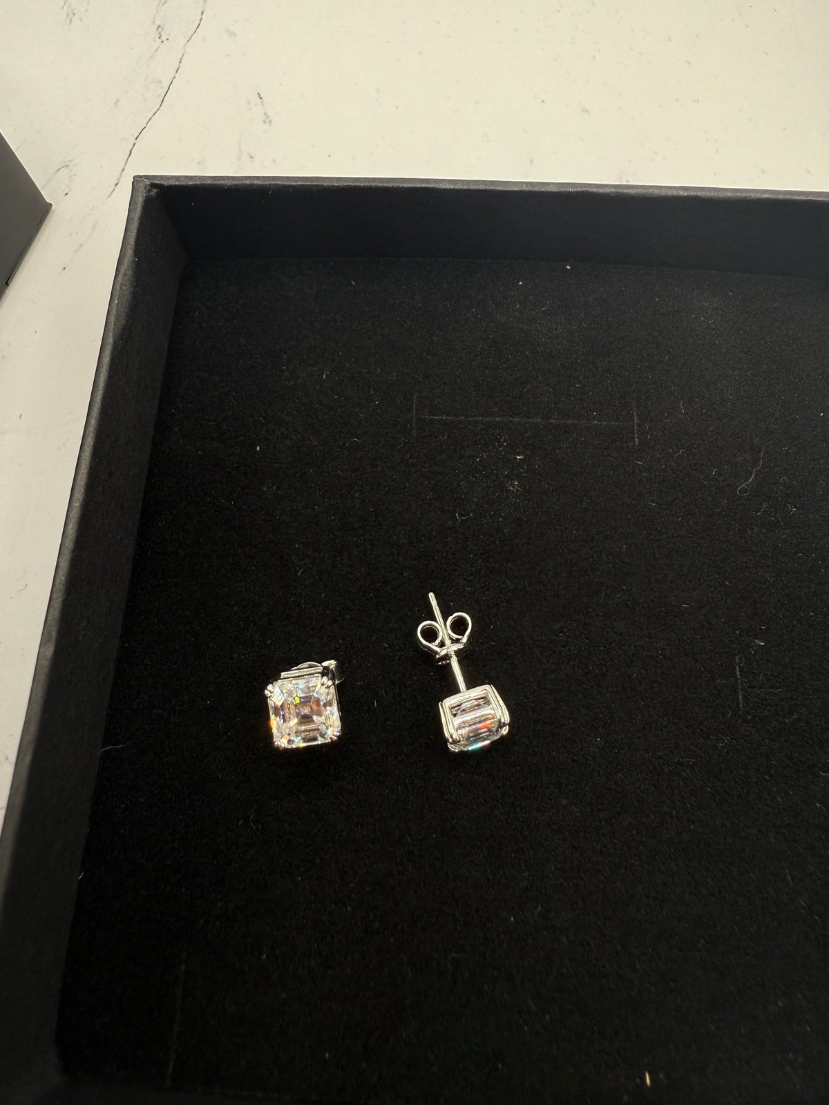 Ascher cut Moissanite Earrings