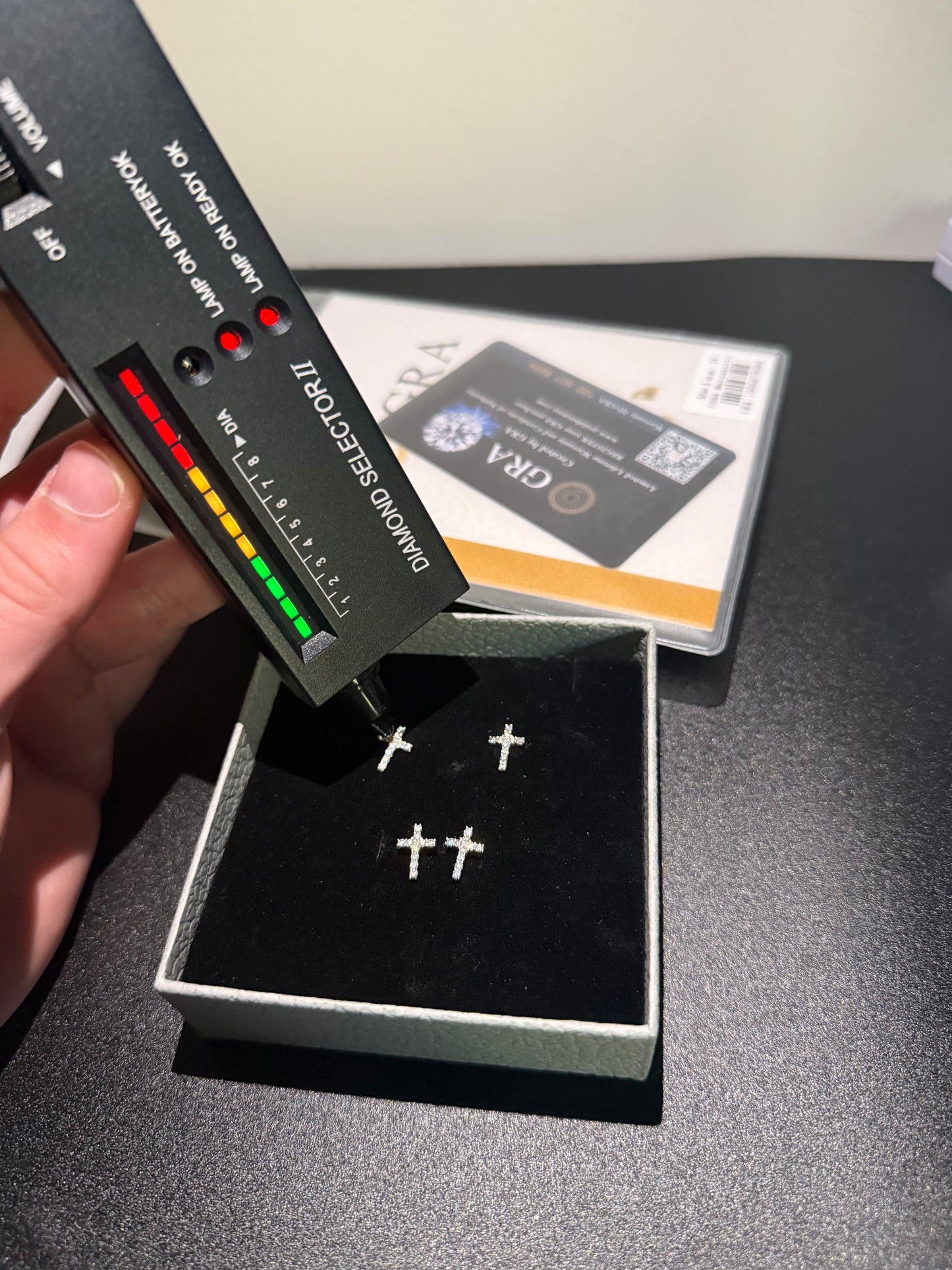 Moissanite Cross Earrings