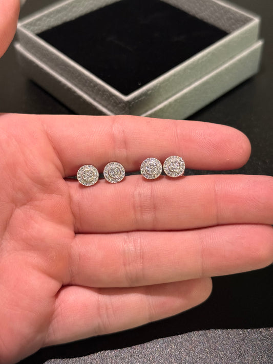 Moissanite Circle Earrings