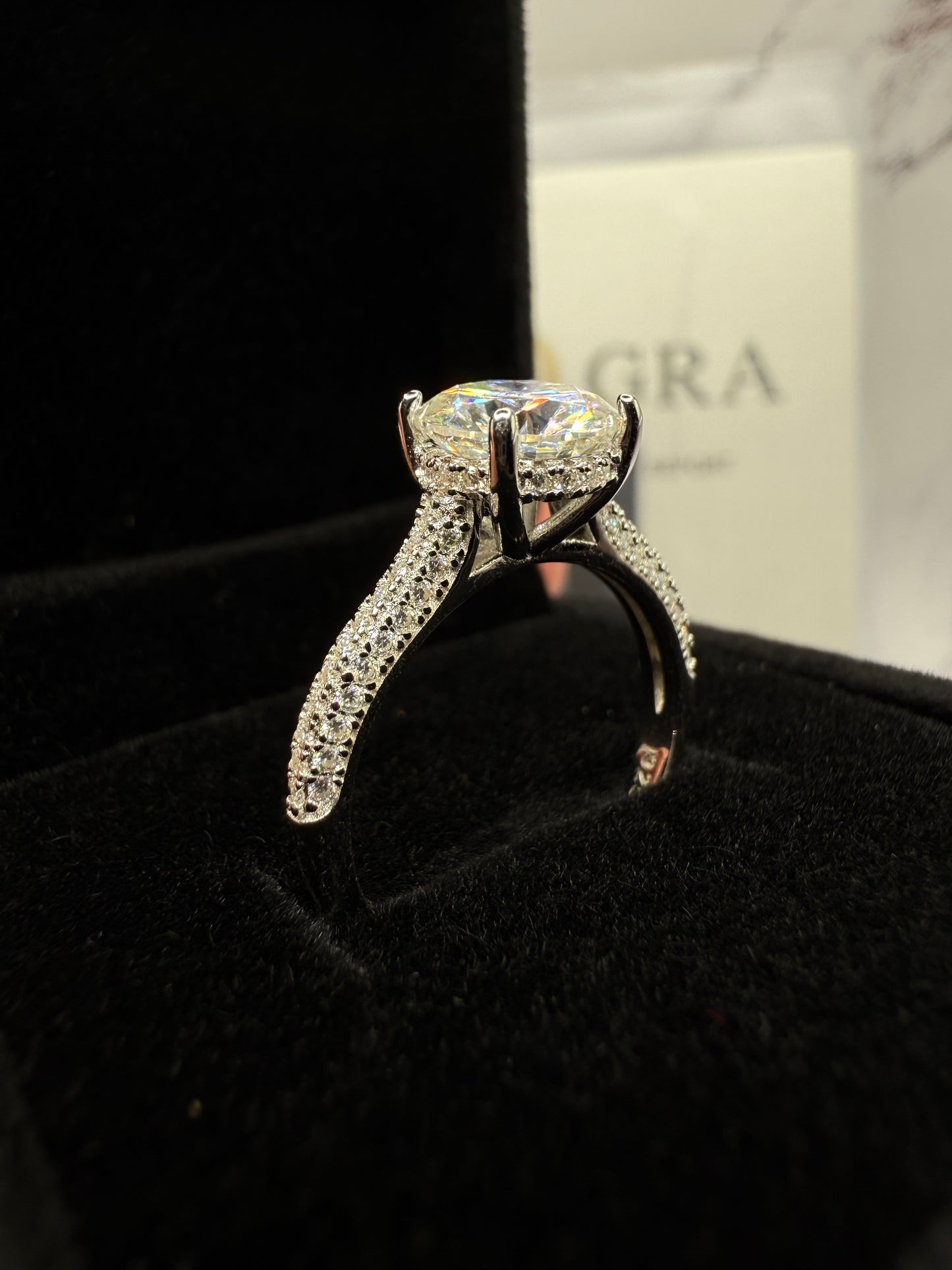 Moissanite Round Cut Ring