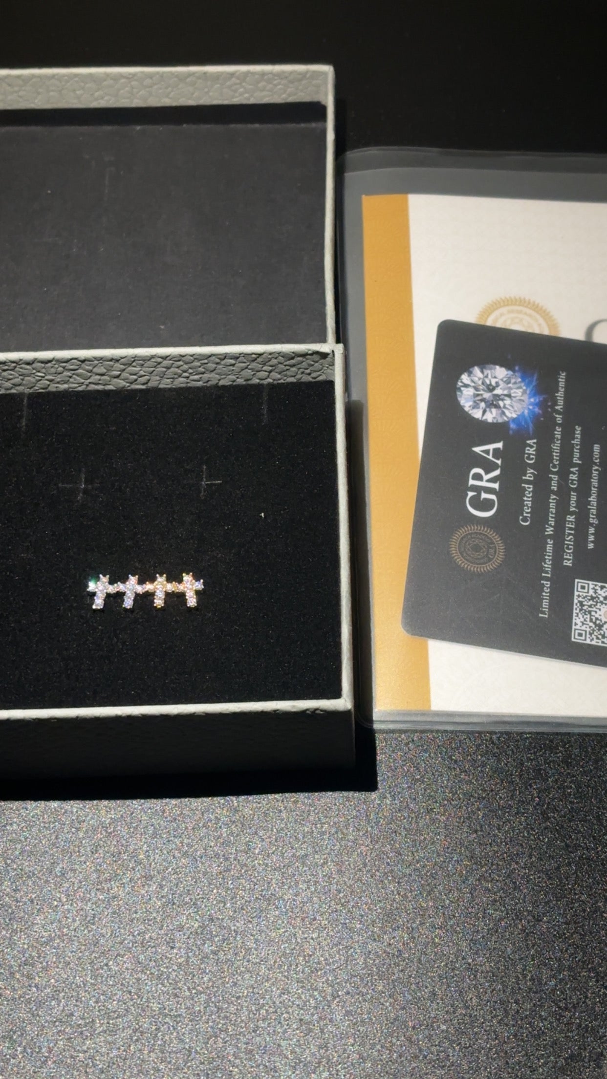 Moissanite Small Cross Earrings