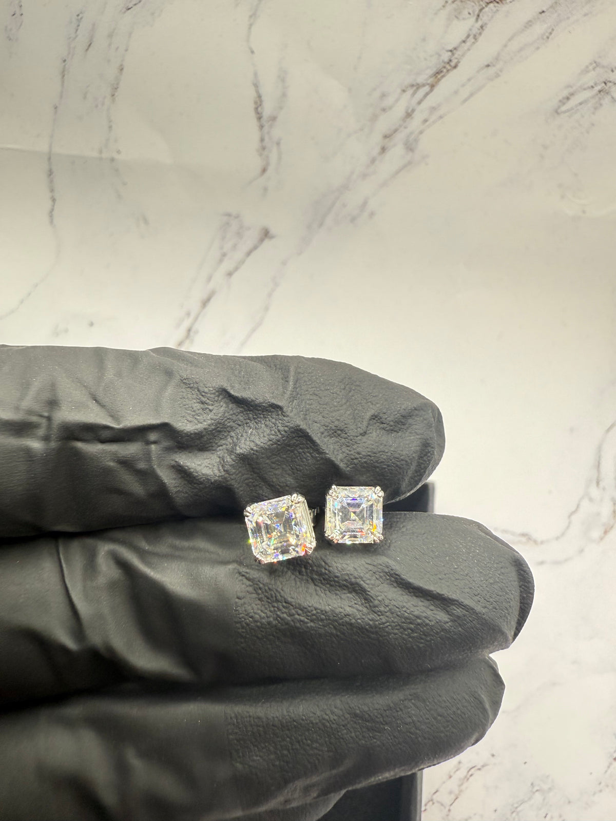 Ascher cut Moissanite Earrings