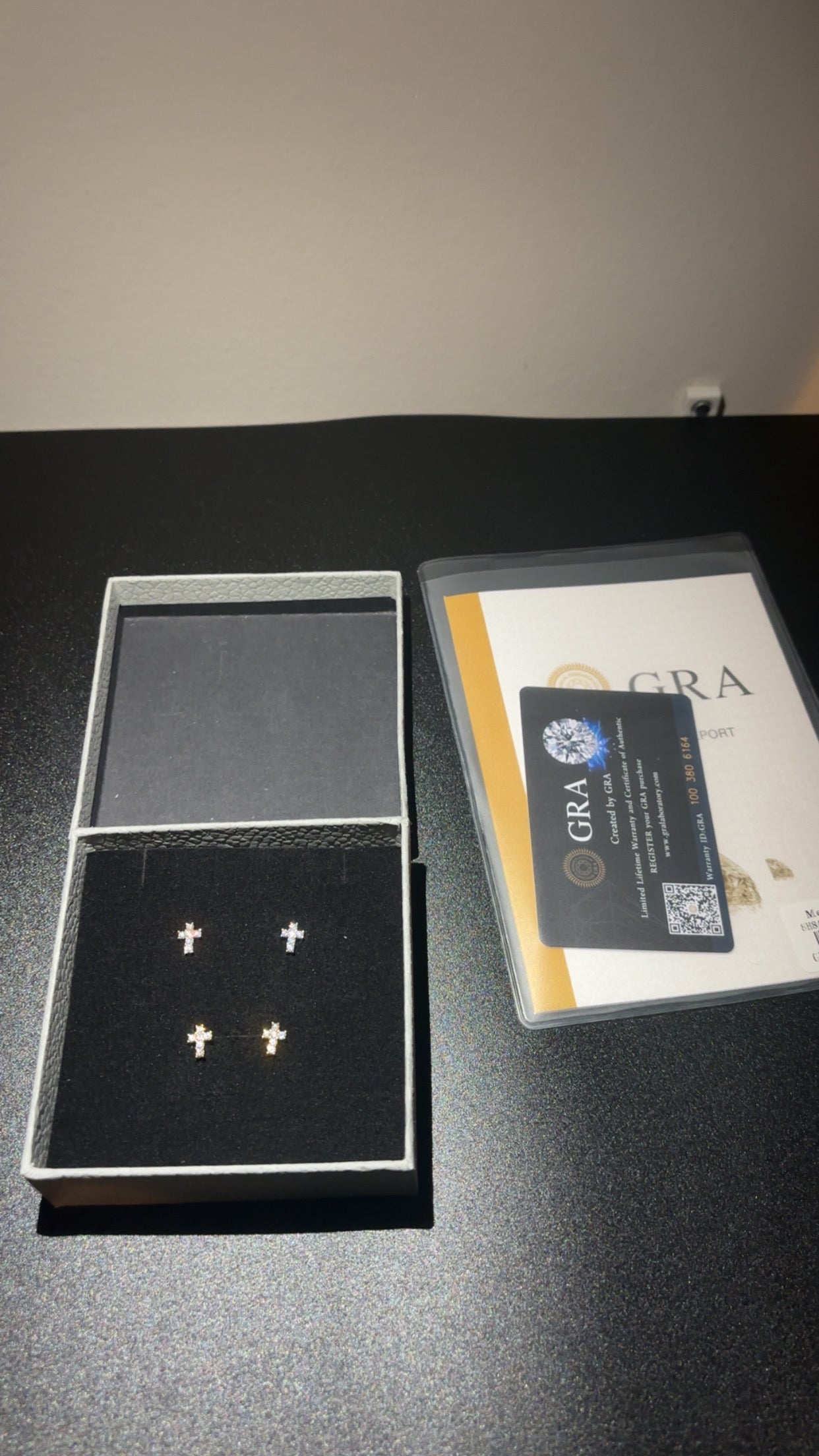 Moissanite Small Cross Earrings