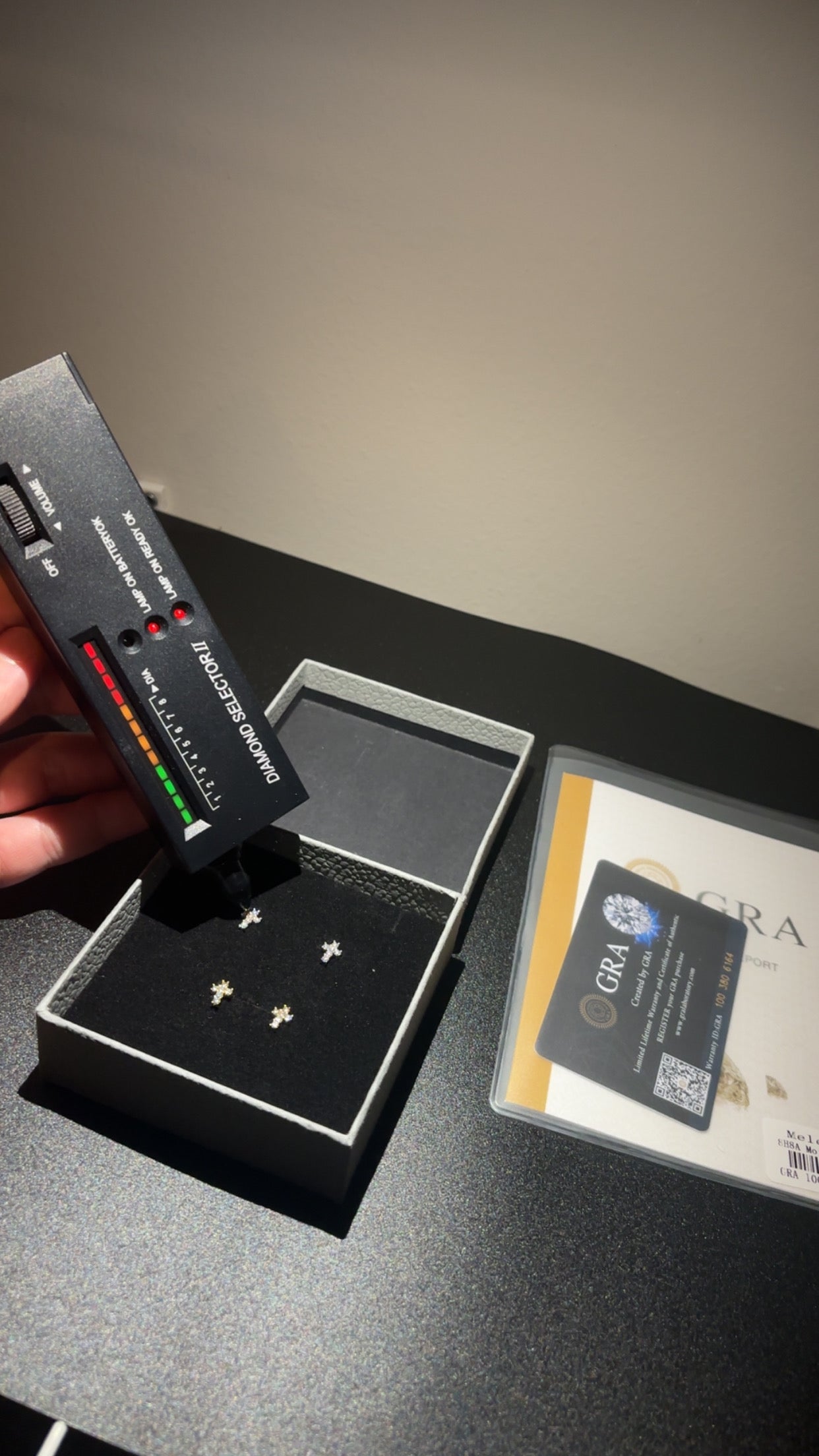 Moissanite Small Cross Earrings